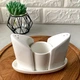 Набор спецовниц фарфоровый овальный белый Extra white 60×125 мм - изображение 4