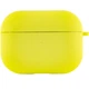 Силіконовий футляр з мікрофіброю для навушників Airpods Pro Жовтий / Bright Yellow - зображення 2