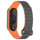Ремінець Dual-color Magnetic для Xiaomi Mi Band 7/6/5/4/3 Gray / Orange - зображення 2