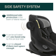 Fotelik samochodowy dla dzieci Chicco Seat105 i-Size 40-105 cm Czarny (8058664181735) - obraz 16