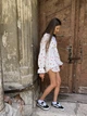 Костюм для девочки детский комплект подростковый летний из хлопка (рубашка, шорты и топ) IRmAS 1272 размер рост 140 сердца - изображение 11