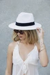 Жіночий Капелюх Without Fedora З Стрічкою White - изображение 1