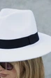 Жіночий Капелюх Without Fedora З Стрічкою White - изображение 4