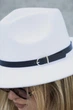 Жіночий Капелюх Without Fedora З Ремінцем White - изображение 4