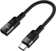 Кабель Hoco U107 Type-C male to iP female adapter cable (L=0.1m) Black (6931474789983) - зображення 3