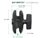 Двойное гнездо/крепеж CH - RAM Double Socket Arm – размер C 1.5", короткое 9 см - изображение 2
