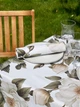 Водоотталкивающая Скатерть с 3D принтом Чайный цветок 150х120 см Бежевый - изображение 3