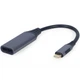 Адаптер Cablexpert DisplayPort - USB Type-C (F/M), 0.15 м, Black (A-USB3C-DPF-01) - зображення 1