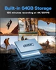 Экшн-камера WOLFANG GA440 / 24Мп / 5K / 30fps / Wi-Fi / IP68 / Черная - изображение 4