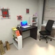 Компьютерный стол с полками из ДСП Morelli ST-0025 Ш 145/В 119/Г 51см венге темный/белый - изображение 2