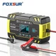 Інтелектуальний автоматичний зарядний пристрій для акумулятора Foxsur FBC122408D 12V-8A/24V-4A, жовтий - изображение 2