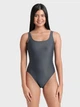 Слитный купальник женский Arena Team Stripe Swimsuit U Back 007058-550 XS Серый (3468337515241) - изображение 1