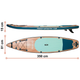Nadmuchiwana deska SUP Neo Sport Reefbreak 350 x 81 x 15 cm z wiosłem, pompką i torbą do przechowywania 170304 (5903890626983) - obraz 5