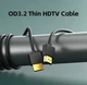 Кабель HDMI Slim, 2K 144Hz (4K 60Hz) Тонкий (3.2mm), 3m (300cm) Black - изображение 6