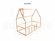 Детская кровать домик Монтессори BUSY WOOD напольная Модель 1 120х60 см белая - изображение 2