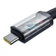 Кабель USB 3.2 Type-C - Type-C Baseus Crystal Shine Full-Featured (20Gbps, 100W, 4K@60HZ, 1.5m) Black - зображення 5