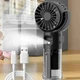 Портативний ручний акумулятурний міні вентилятор Mini Fan XSFS-4254 з розпилювачем води та регулюванням кута нахилу чорний - зображення 2