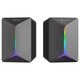 Комп'ютерні колонки Meetion SP2011 AUX, USB, RGB, чорні - зображення 2