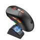 Мишка ігрова бездротова MEETION GW38 RGB із зарядною станцією, чорна - зображення 1