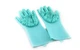 Силиконовые перчатки для мытья посуды и уборки A-Plus Super KITCHEN GLOVES многофункциональные Бирюзовый - изображение 4