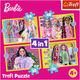 Пазлы 4 in 1 Trefl Barbie Веселый мир Барби 35+48+54+70 элементов (5900511346268) - изображение 6