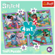 Пазлы 4 in 1 Trefl Lilo & Stitch Безумный день 35+48+54+70 элементов (5900511346336) - изображение 6