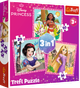 Puzzle 3w1 Trefl Disney Princess Piękne kwiaty 20+36+50 elementów 34875 (5900511348750) - obraz 1