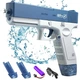 Детский электрический аккумуляторный водяной пистолет Water Gun Glock с 2 обоймами для воды Blue - изображение 1