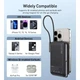 Батарея универсальная Choetech Magnetic Wireless 10000mAh 20W, PD, Qi-15W, USB-C In/Out, build-in cabel, Black (B735-CCBK) - изображение 7