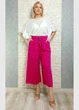Штани кюлоти палаццо на шнурі фуксія New Collection M-XL 17-5733 - изображение 2