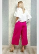 Штани кюлоти палаццо на шнурі фуксія New Collection M-XL 17-5733 - изображение 4