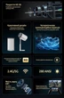 Смарт проектор Android 280 ANSI 1080P 4K підтримка Wi-Fi 6 Bluetooth Salange X5G портативний міні-проектор для дому і офісу домашній кінотеатр для фільмів і презентацій HDMI USB 360° поворот з висувним штативом - зображення 10