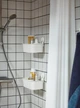 Полка для ванной прямая IKEA TISKEN пластиковая белая с вакуумными присосками, стеллаж в ванную ИКЕА ТІСКЕН - изображение 6