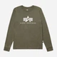 Лонгслив Alpha Industries Basic Logo Long Sleeve Tee UTB49002G1 XXL Sage (640631003126) - изображение 1