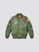 Куртка Alpha Industries MA-1 с нашивками YJM21001C1 Оливковый YXL - изображение 1