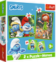 Пазли 2в1 Trefl The Smurfs Смурфикам весело 30+48 елементів + игра Memos 24 детали 93656 (5900511936568) - зображення 1