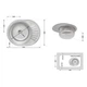 Кухонна мійка Lidz 5745 0,8 мм Micro Decor (LIDZ5745MDEC) - зображення 2