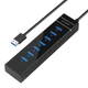 USB-hub хаб Super Speed 7 портов USB3.0 30 см Черный - изображение 1