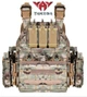Плитоноска тактический быстросъемный военный жилет Yakeda 14 подсумов Cordura 1000D мультикам - изображение 1