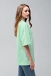 Футболка хлопковая оверсайз длинная женская Ray Oversize U0104 Unisex W 2XL-3XL Light green (Ray2000000035673) - изображение 3