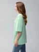 Футболка хлопковая оверсайз длинная женская Ray Oversize U0104 Unisex W 2XL-3XL Light green (Ray2000000035673) - изображение 4