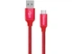 Кабель ColorWay USB - Type-C 2.1А 1м Red (CW-CBUC003-RD) - изображение 1