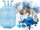 Butla z helem Ricokids 0.42 m³ z balonami i wstążką Blue (5903890626464) - obraz 3