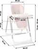 Krzesełko do karmienia Ricokids Nukido Elite ze stolikiem Pink (5903890622107) - obraz 8
