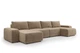 П-подібний диван VIHOME Pure 424х160 см Bonnel к.т. 1 Коричневий - зображення 1