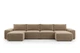 П-подібний диван VIHOME Pure 424х160 см Bonnel к.т. 1 Коричневий - зображення 3