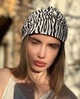 Жіноча бандана чалма тюрбан Zefur One Size принт зебра - изображение 4