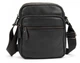 Мужская кожаная сумка планшетка Tiding Bag черная - изображение 1