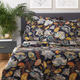 Komplet pościeli Homla Otamo King Size mikrofibra w liście i kwiaty 200 x 220 cm (5902869976111) - obraz 1