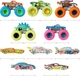 Набор из 10 машинок Хот Уилс Монстр Тракс светящихся в темноте Hot Wheels Monster Trucks Glow in the Dark Multipack - изображение 3